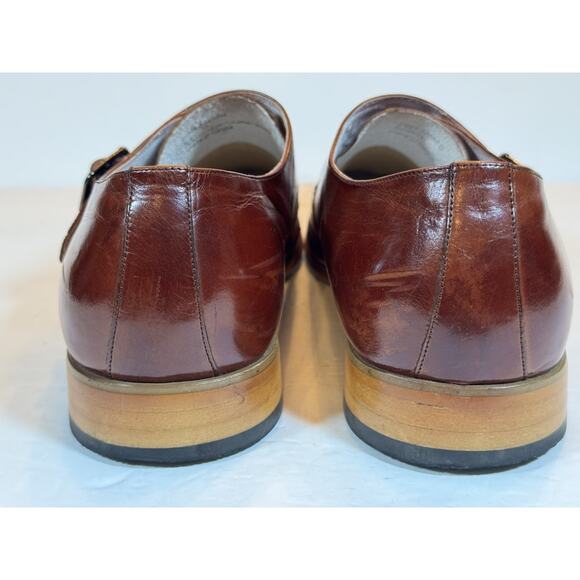 Size 11 Giovanni Amato Brown Leather Monk Strap Dress Shoes main image 9